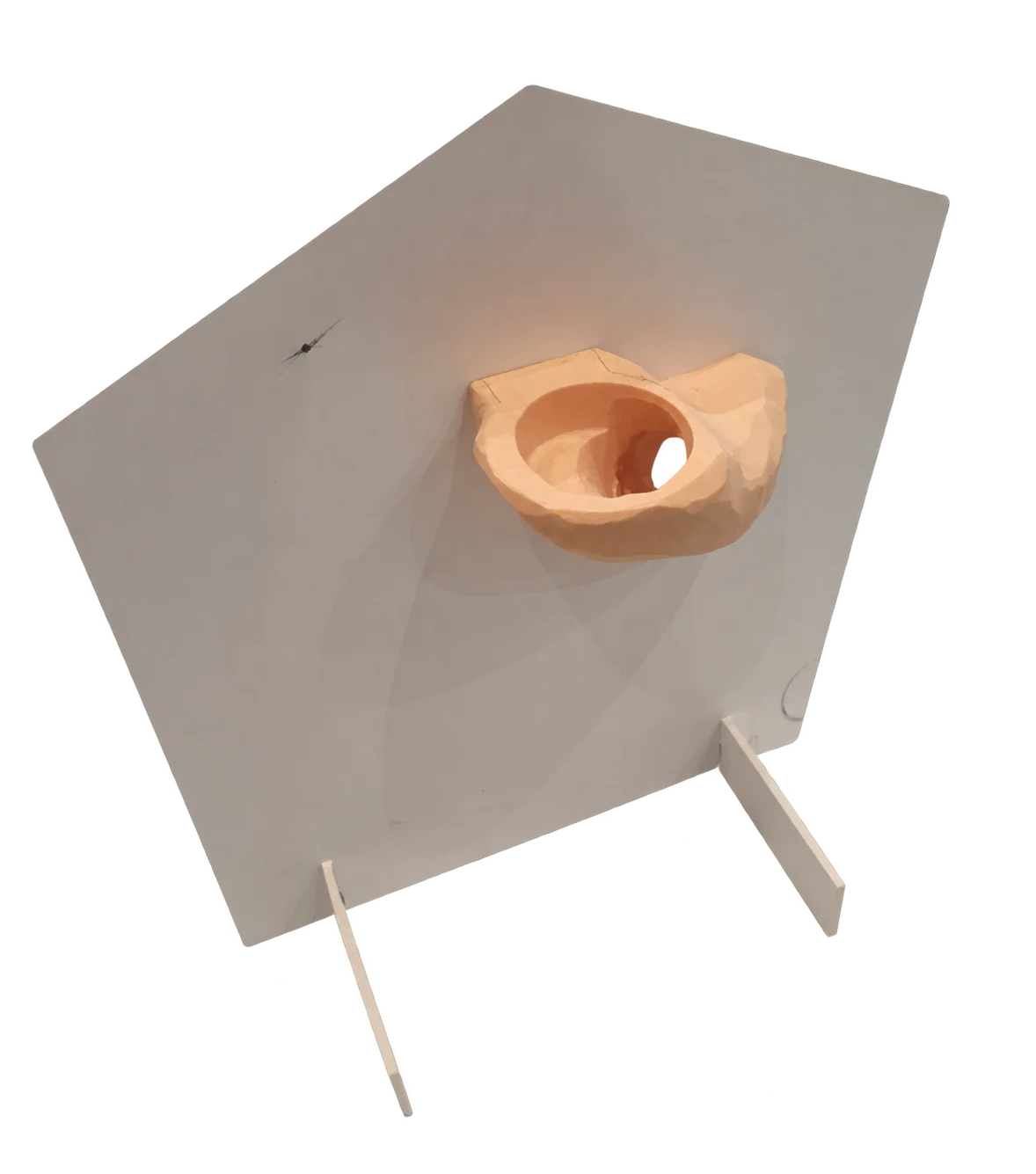 Prototype hoop tested from three axes on a white backboard